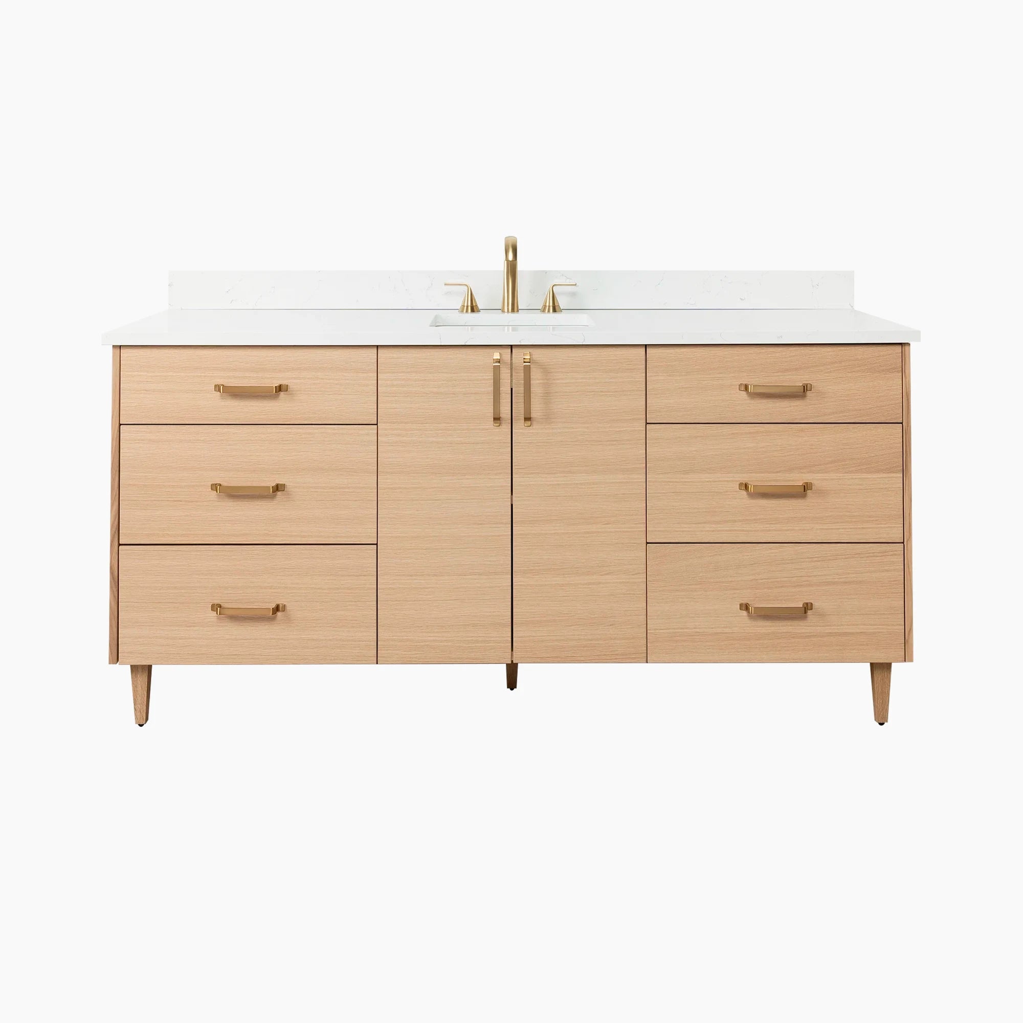 Ashbury SLIM 72" Natural White Oak Bathroom Vanity Teodor Bathroom Vanity United States