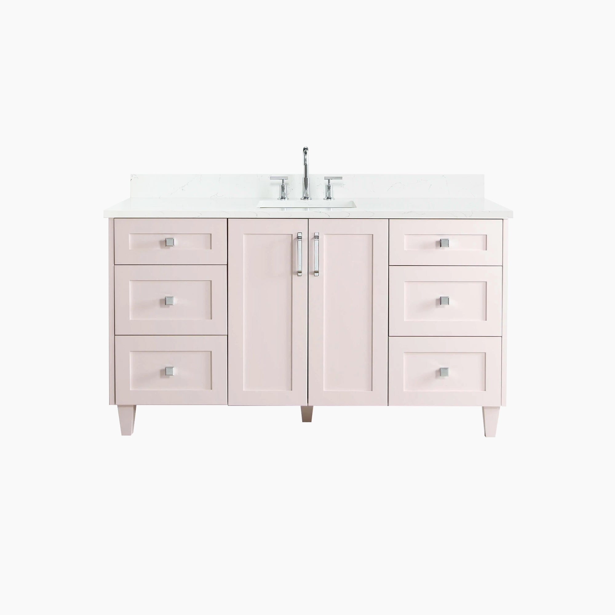 Bridgeport 60" Champagne Pink Bathroom Vanity Teodor Vanities United