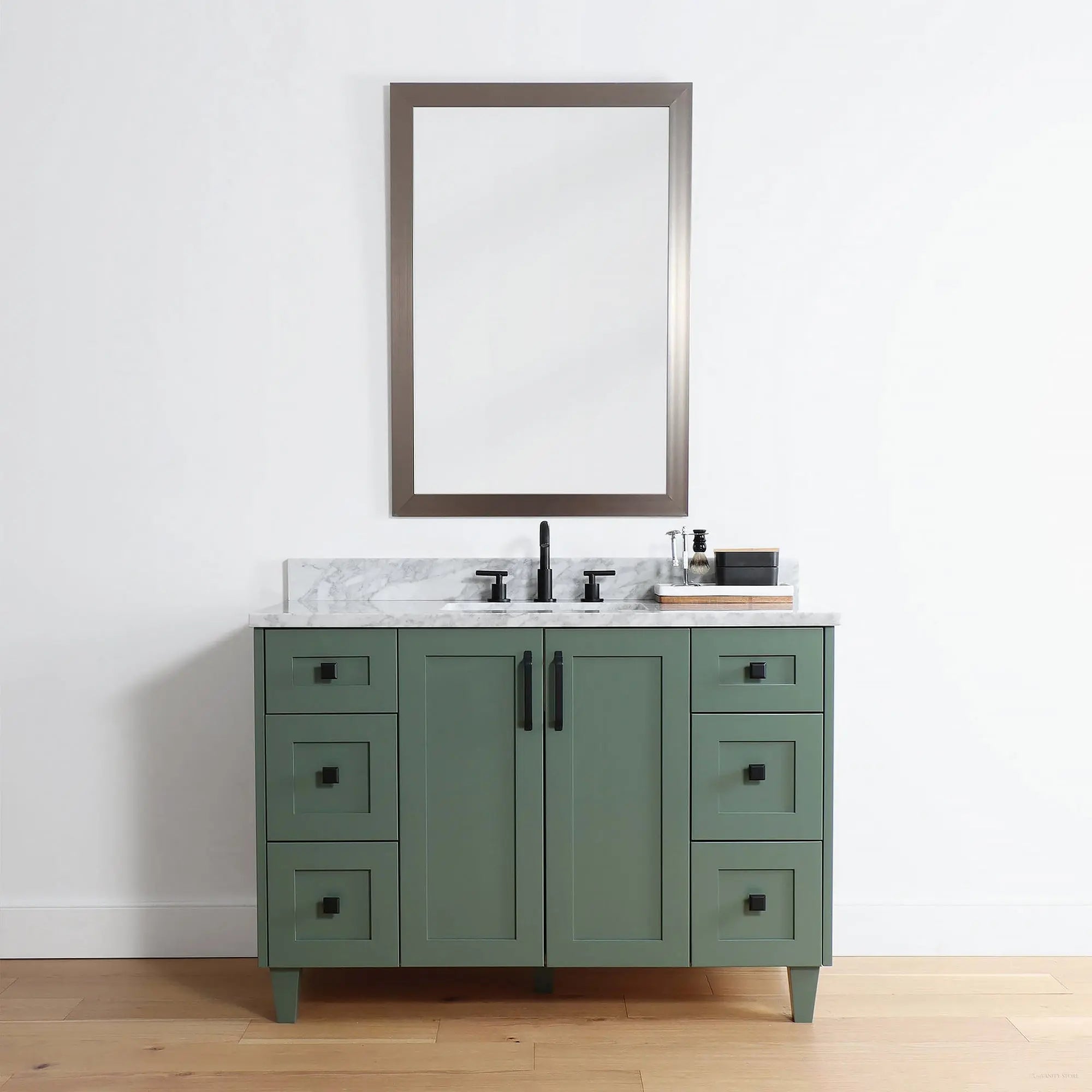 Bridgeport 48" Sage Green Bathroom Vanity - Teodor Vanities United ...