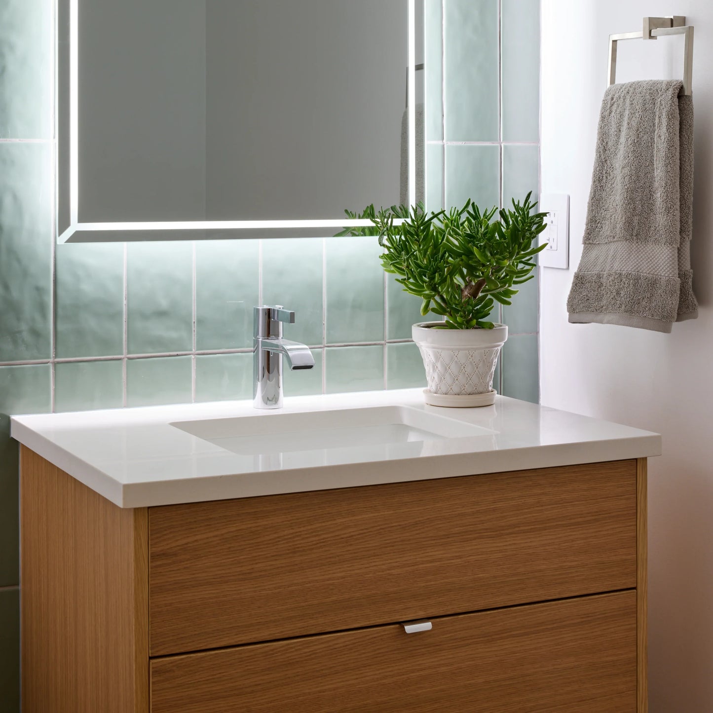 Bathroom Vanities in a Kansas Home for Sustainable Living