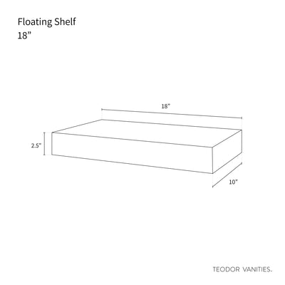 White Oak Floating Shelf