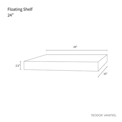 White Oak Floating Shelf