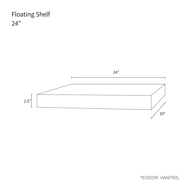 American Black Walnut Floating Shelf