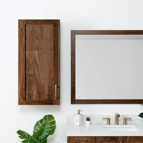 Bridgeport American Black Walnut Wall Cabinet Teodor Bathroom Vanity United States
