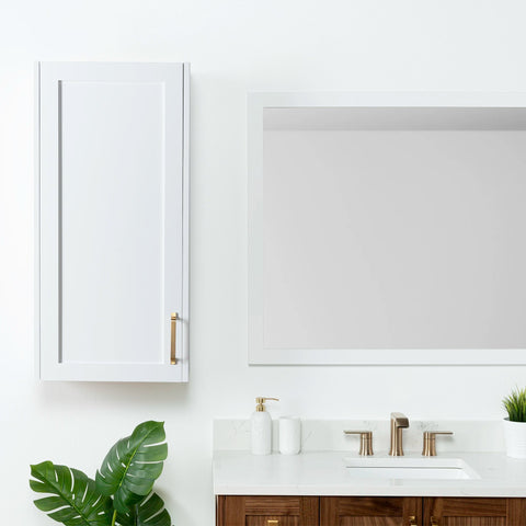 Bridgeport Satin White Wall Cabinet Teodor Bathroom Vanity United States