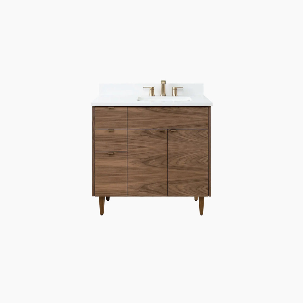 
                  
                    Austin SLIM 36" American Black Walnut Bathroom Vanity, Right Sink
                  
                