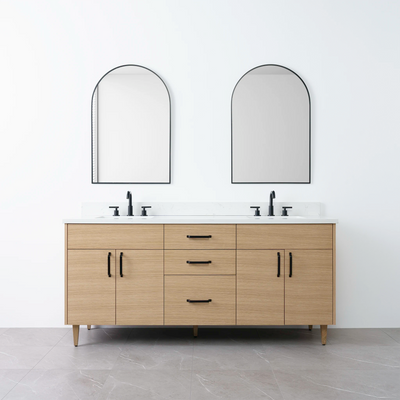Austin 72", Teodor® Natural White Oak Vanity, Double Sink