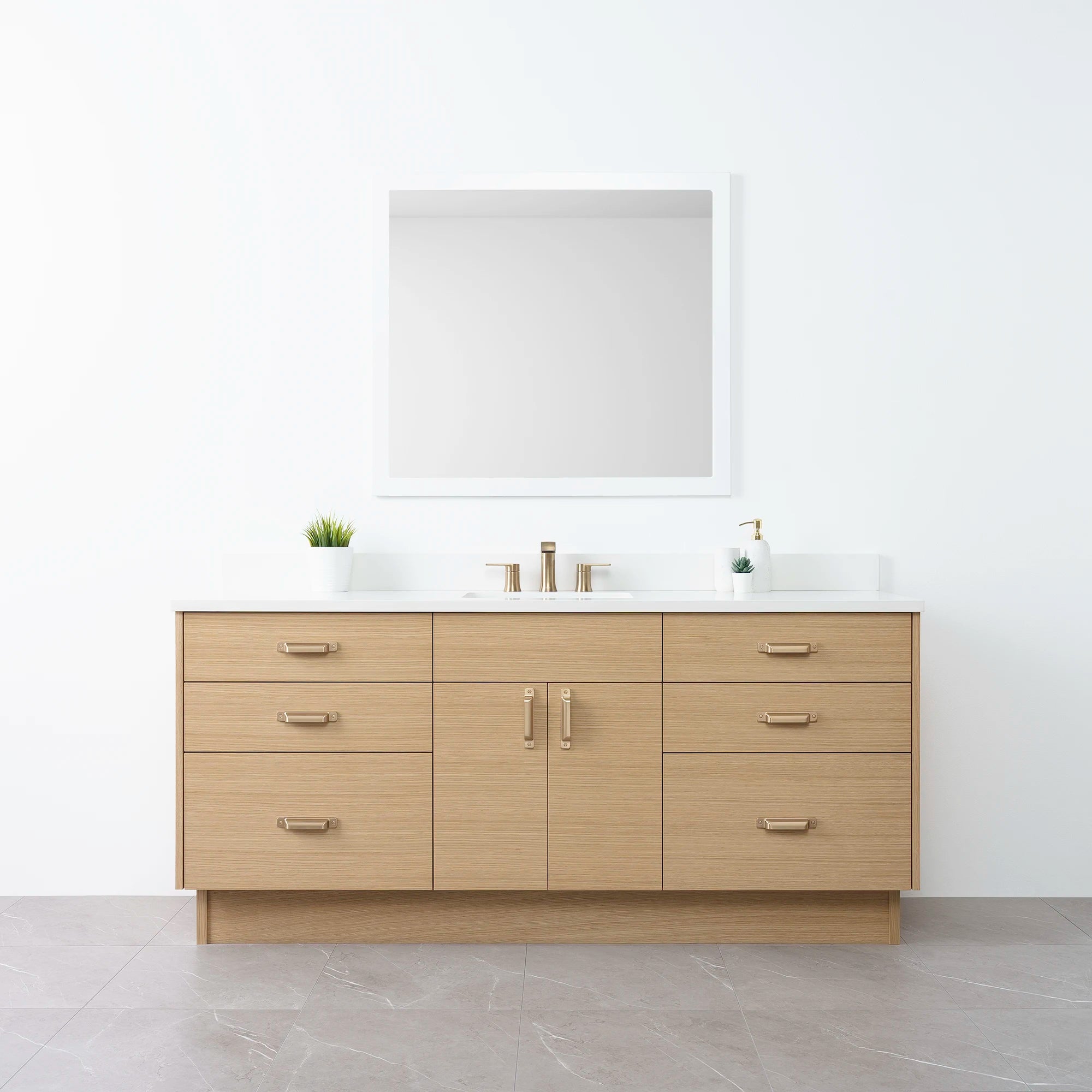 Austin 72", Teodor® Natural White Oak Vanity - Teodor Vanities United States