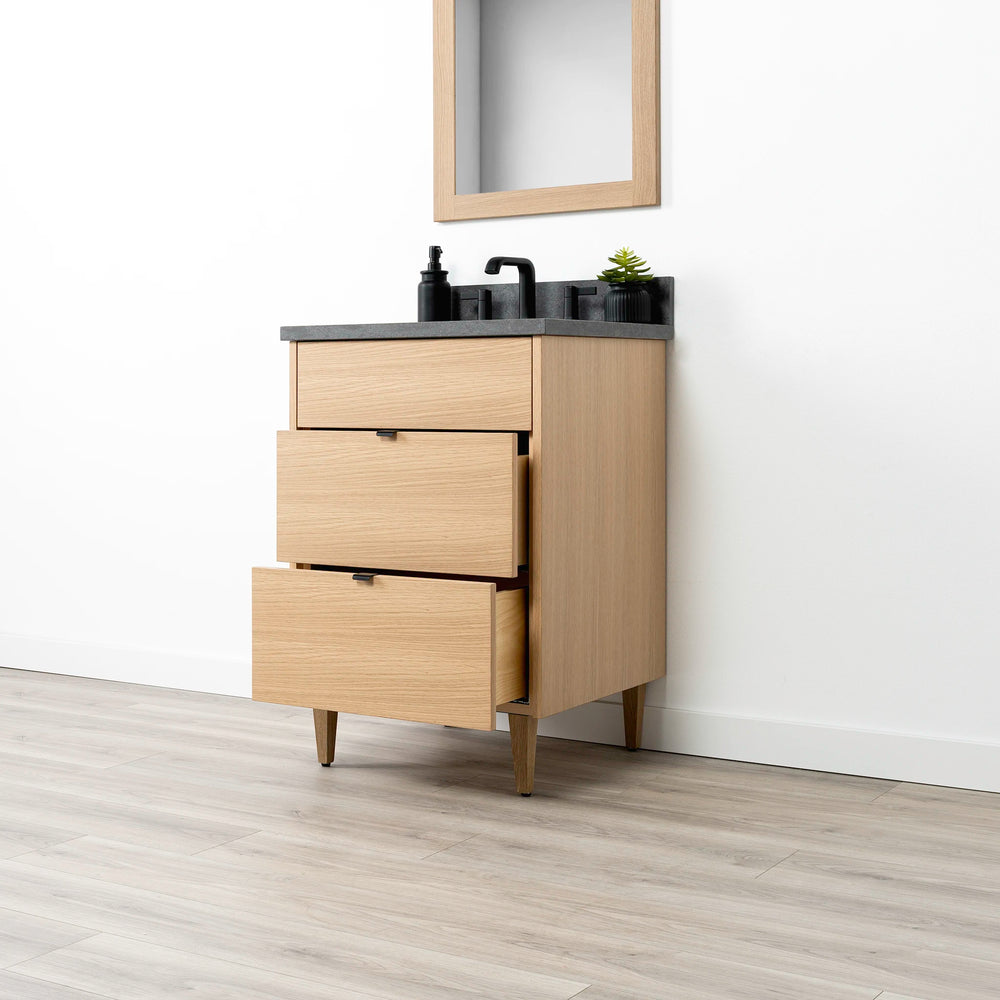 
                  
                    Ashbury 24" Natural White Oak Bathroom Vanity - All Drawers
                  
                