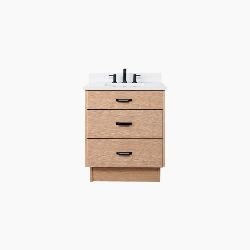 
                  
                    Ashbury 30" Natural White Oak Bathroom Vanity - All Drawers
                  
                