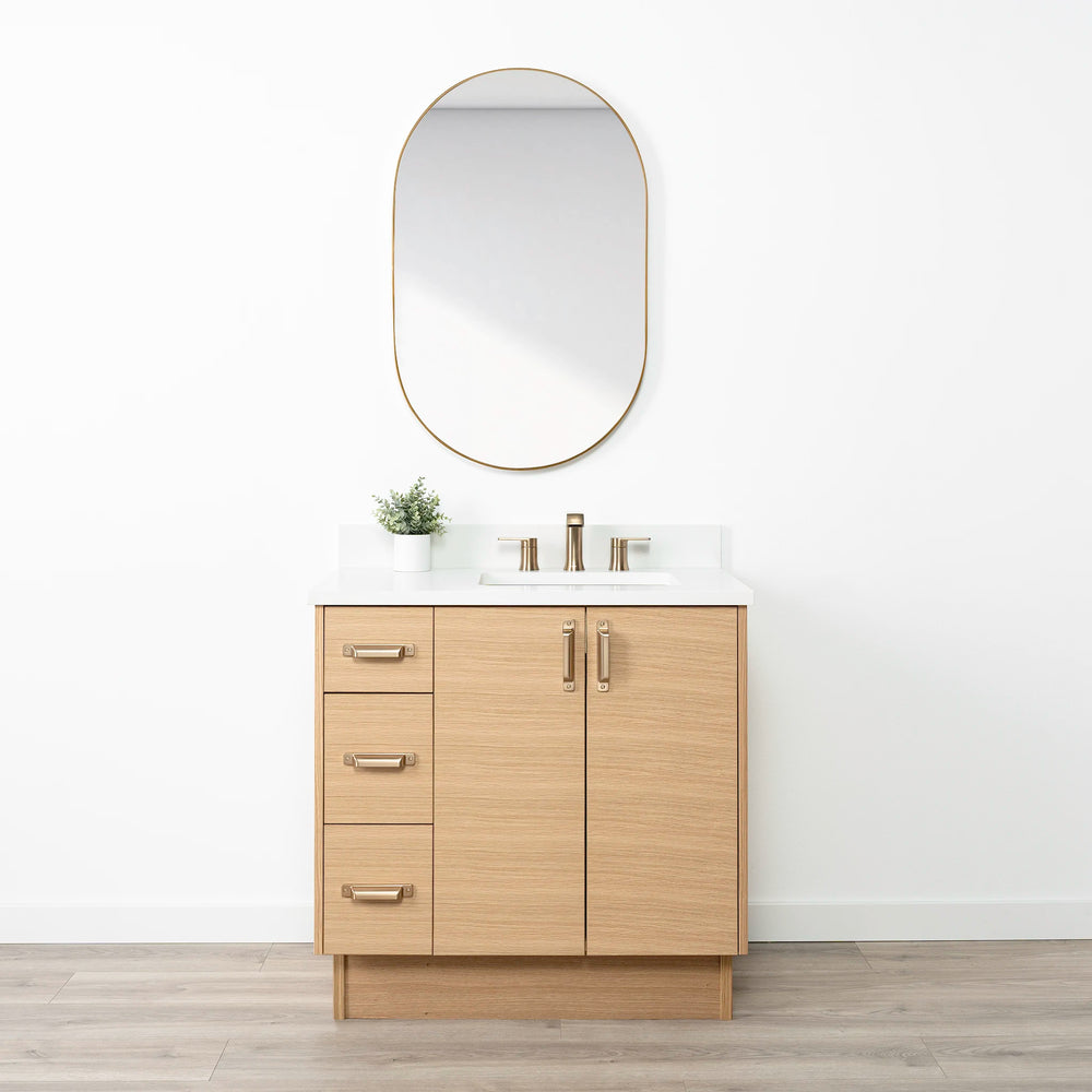 
                  
                    Ashbury 36" Natural White Oak Bathroom Vanity, Right Sink
                  
                