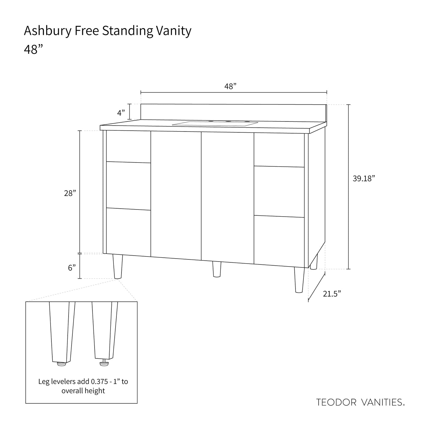 
                  
                    Ashbury SLIM 48" Natural White Oak Bathroom Vanity Teodor Bathroom Vanity United States
                  
                