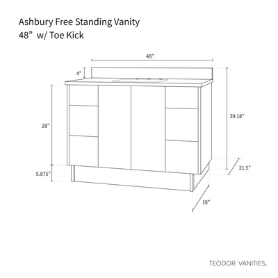 Ashbury 48" Natural White Oak Bathroom Vanity