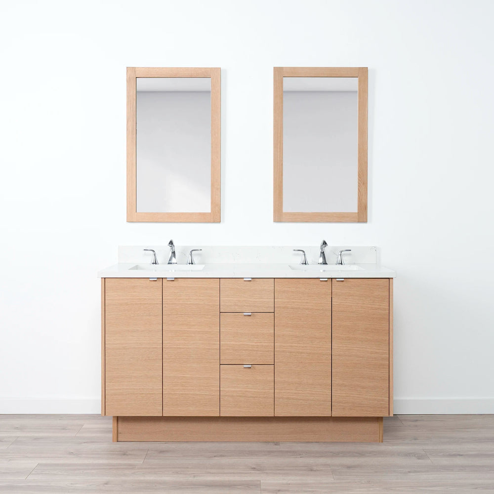 
                  
                    Ashbury 60" Natural White Oak Bathroom Vanity, Double Sink
                  
                