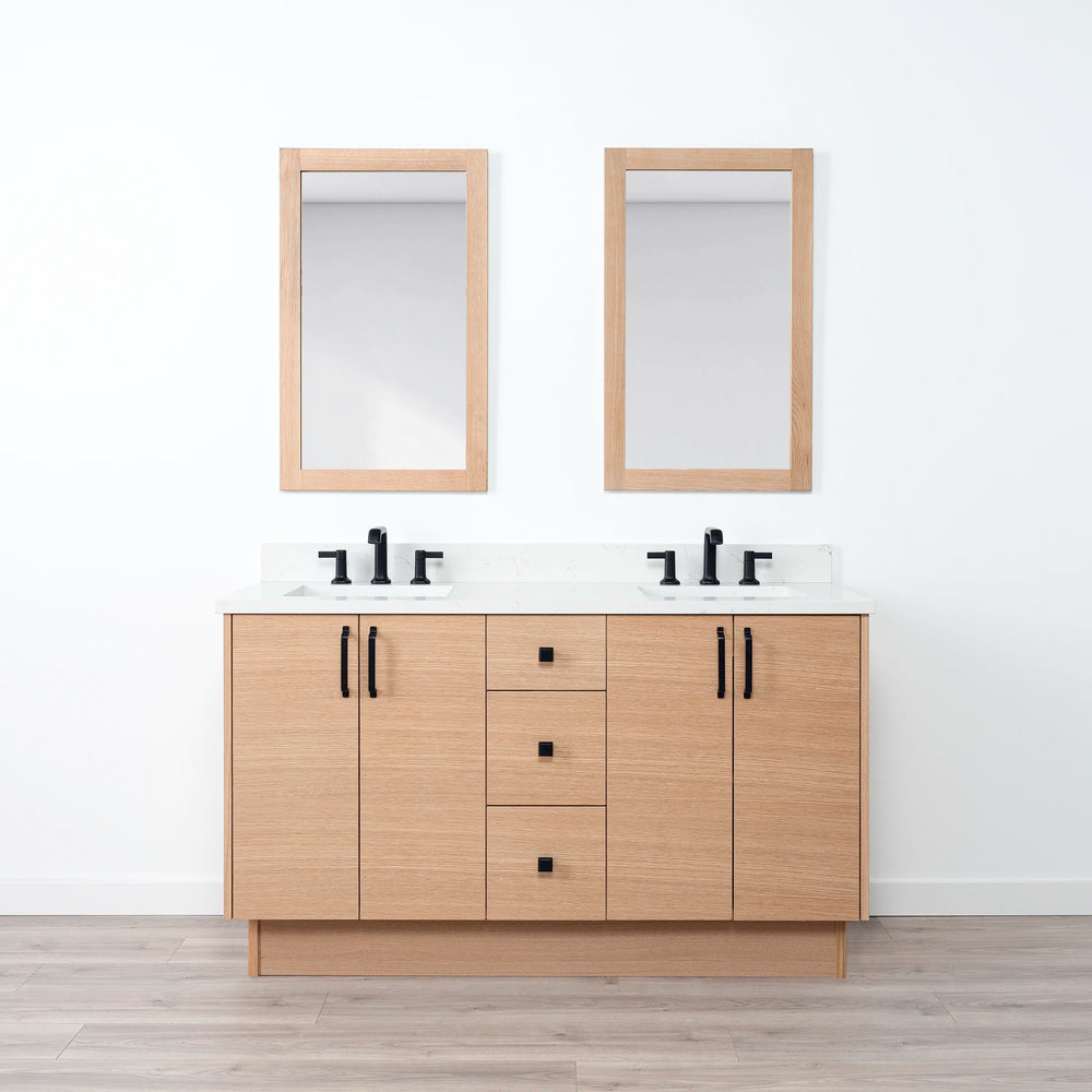 
                  
                    Ashbury 60" Natural White Oak Bathroom Vanity, Double Sink
                  
                