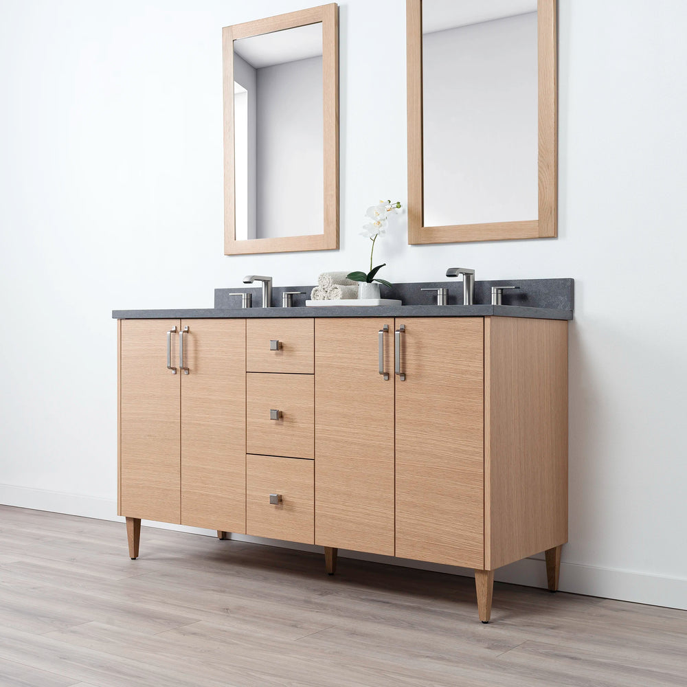 
                  
                    Ashbury 60" Natural White Oak Bathroom Vanity, Double Sink
                  
                