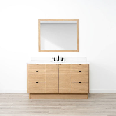 Ashbury 60" Natural White Oak Bathroom Vanity