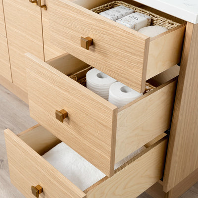 Ashbury 60" Natural White Oak Bathroom Vanity