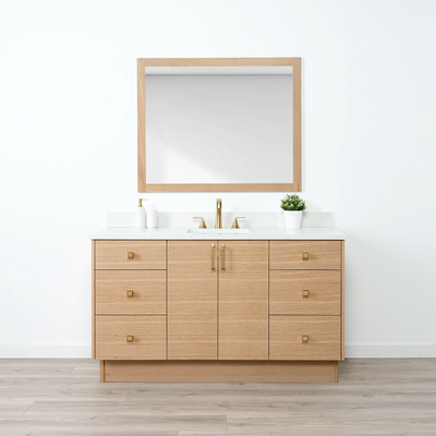 Ashbury 60" Natural White Oak Bathroom Vanity