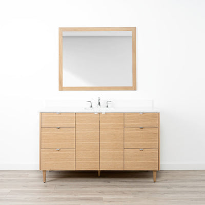 Ashbury 60" Natural White Oak Bathroom Vanity