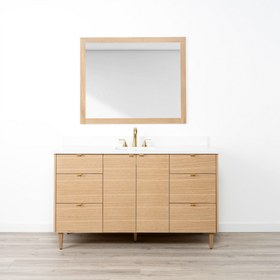 Ashbury 60" Natural White Oak Bathroom Vanity