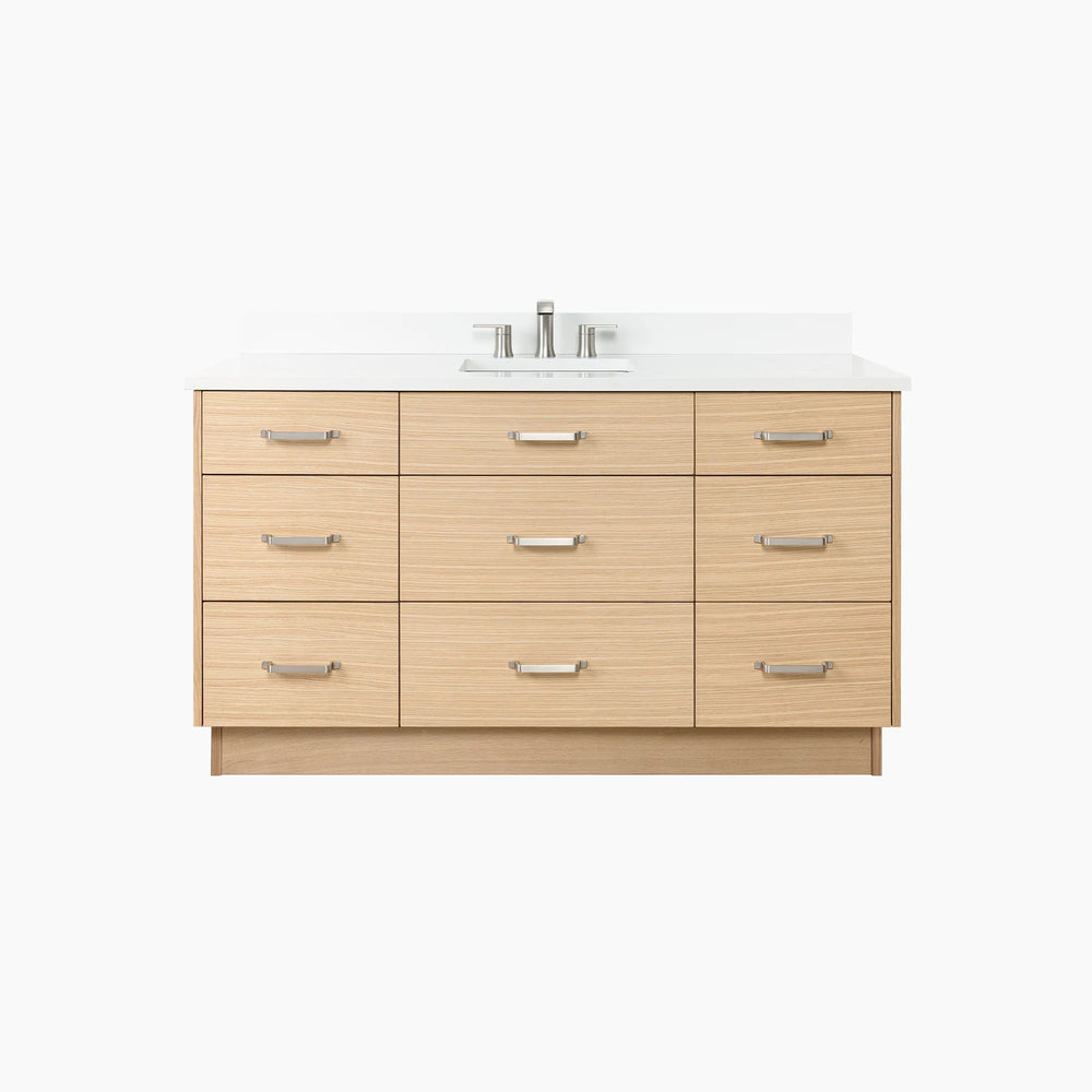 
                  
                    Ashbury 60" Natural White Oak Bathroom Vanity w/ Drawers
                  
                