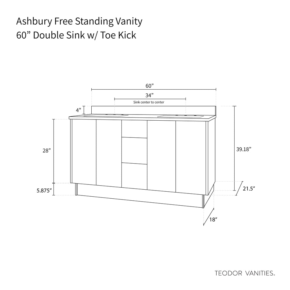 
                  
                    Ashbury 60" Natural White Oak Bathroom Vanity, Double Sink
                  
                