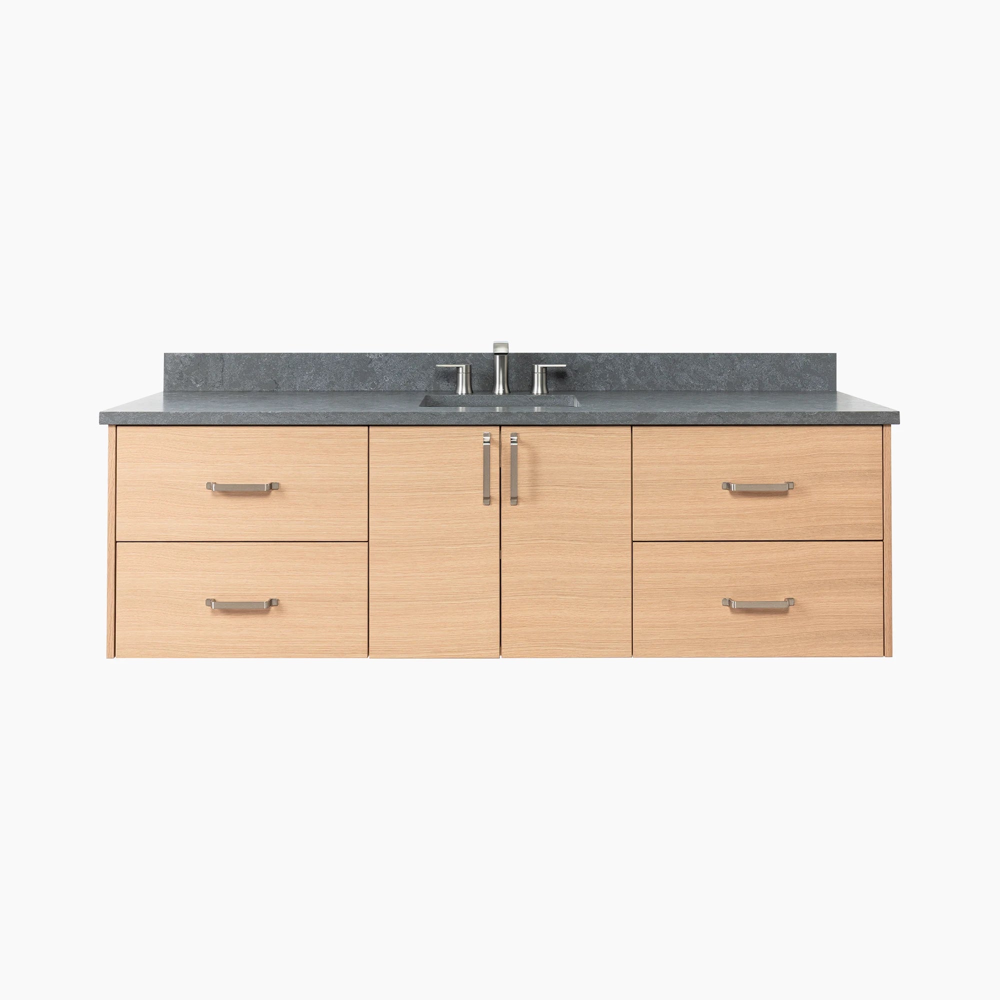 Ashbury SLIM 72" Wall Mount Natural White Oak Bathroom Vanity Teodor Bathroom Vanity United States