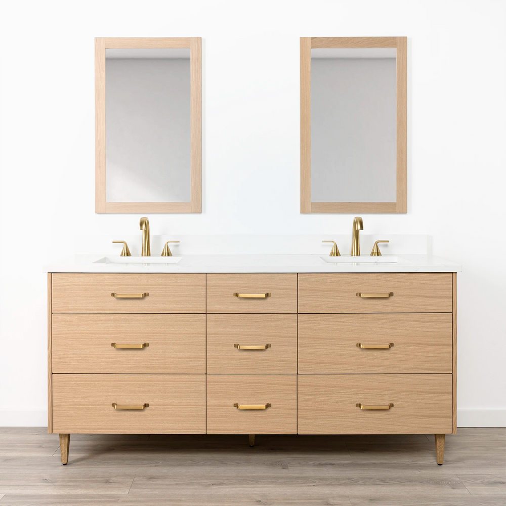 
                  
                    Ashbury 72" Natural White Oak Bathroom Vanity, Double Sink - All Drawers
                  
                