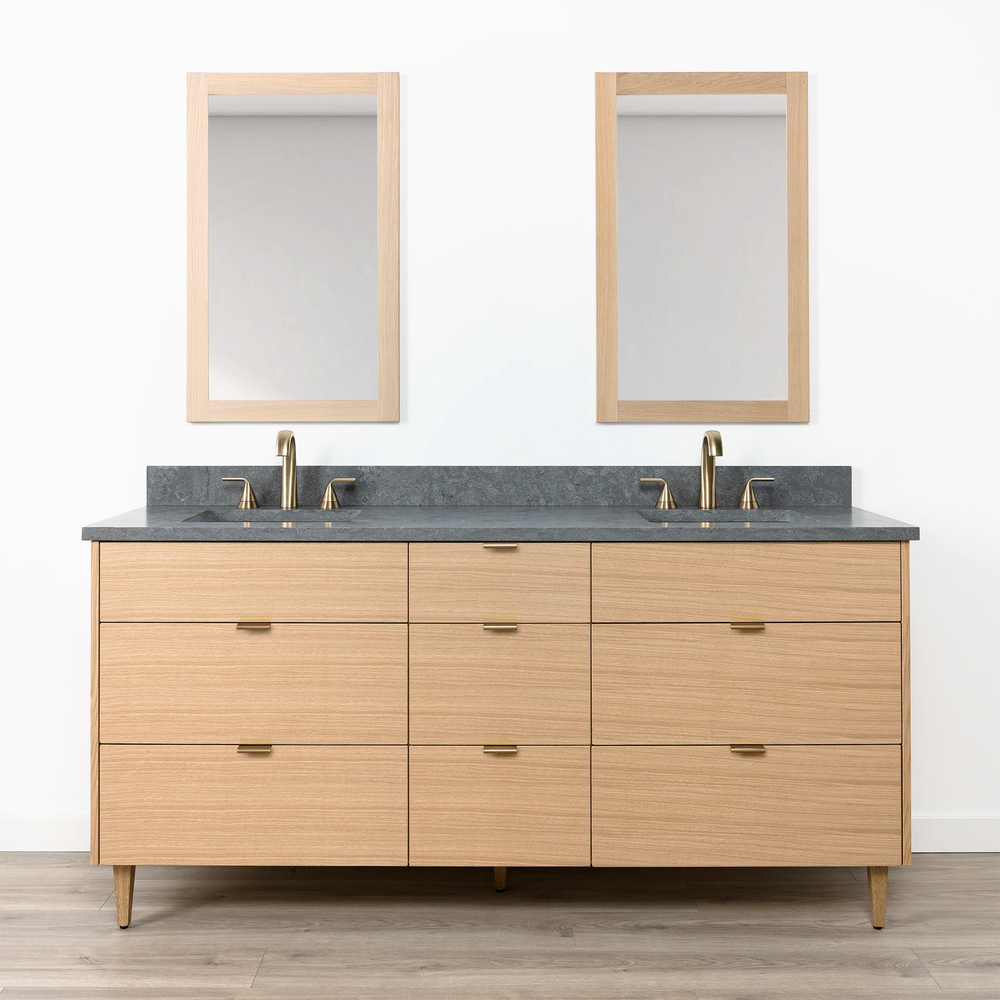 
                  
                    Ashbury 72" Natural White Oak Bathroom Vanity, Double Sink - All Drawers
                  
                