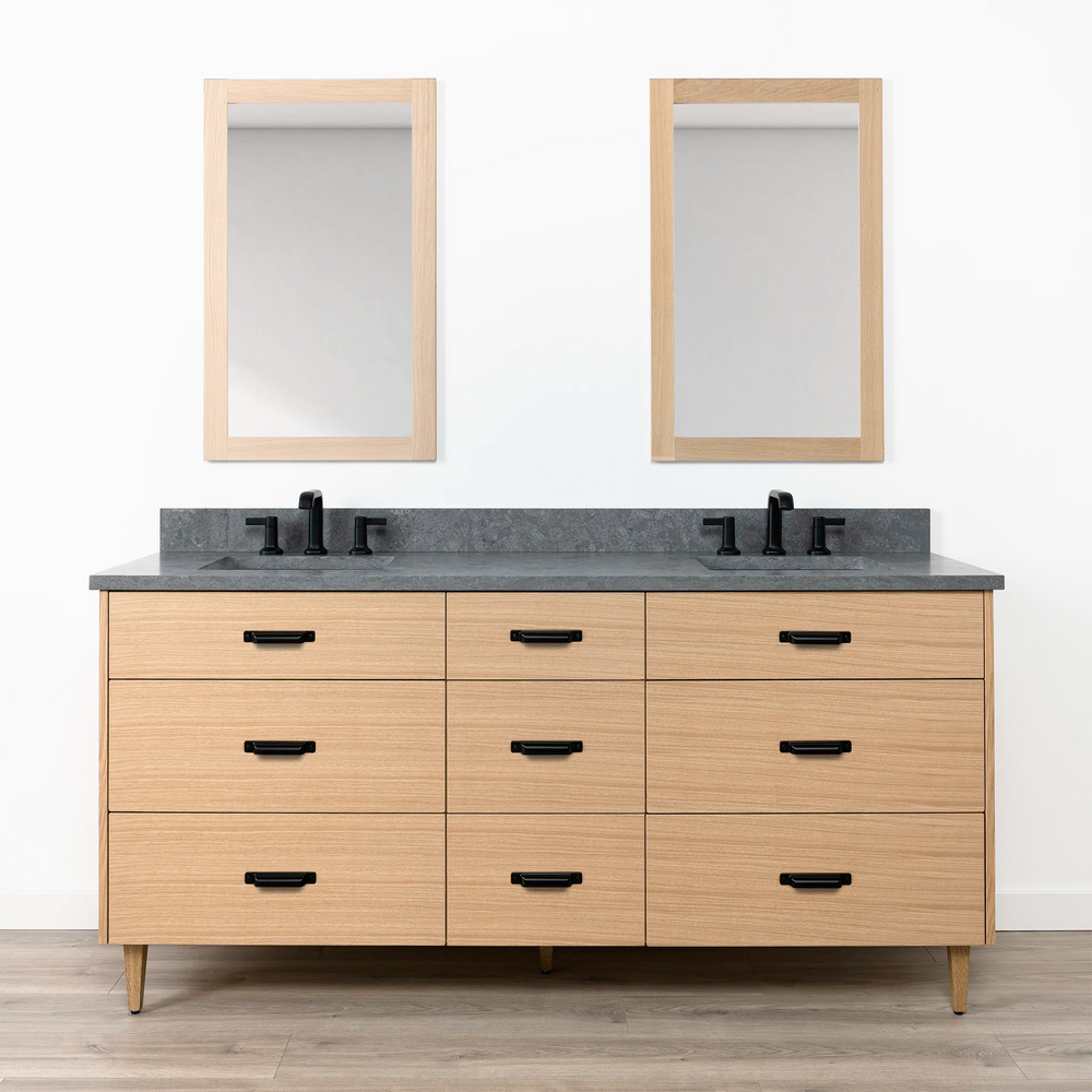 
                  
                    Ashbury 72" Natural White Oak Bathroom Vanity, Double Sink - All Drawers
                  
                