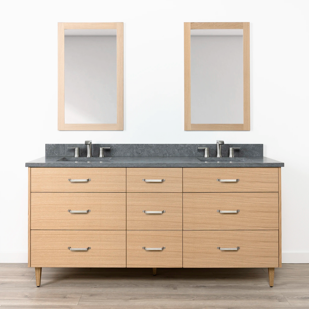 
                  
                    Ashbury 72" Natural White Oak Bathroom Vanity, Double Sink - All Drawers
                  
                