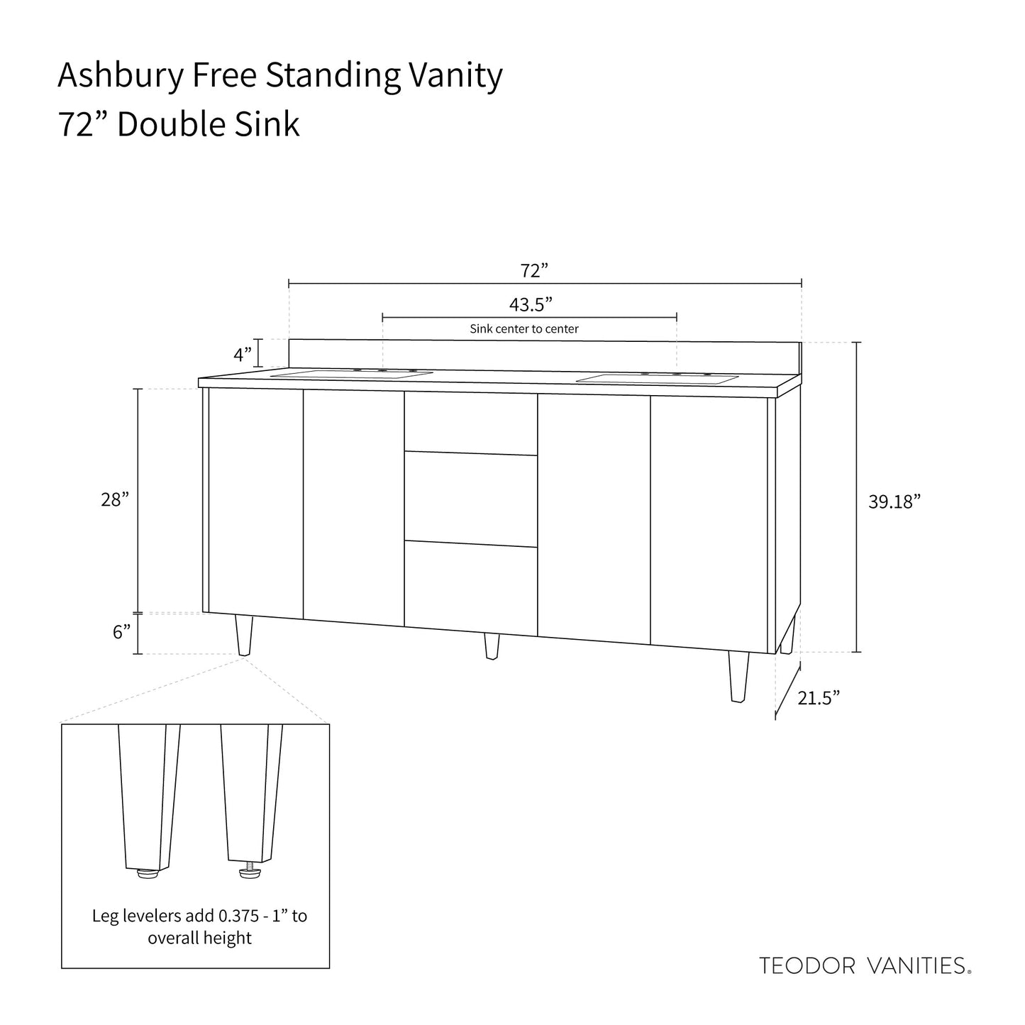 
                  
                    Ashbury SLIM 72" Natural White Oak Bathroom Vanity, Double Sink Teodor Bathroom Vanity United States
                  
                