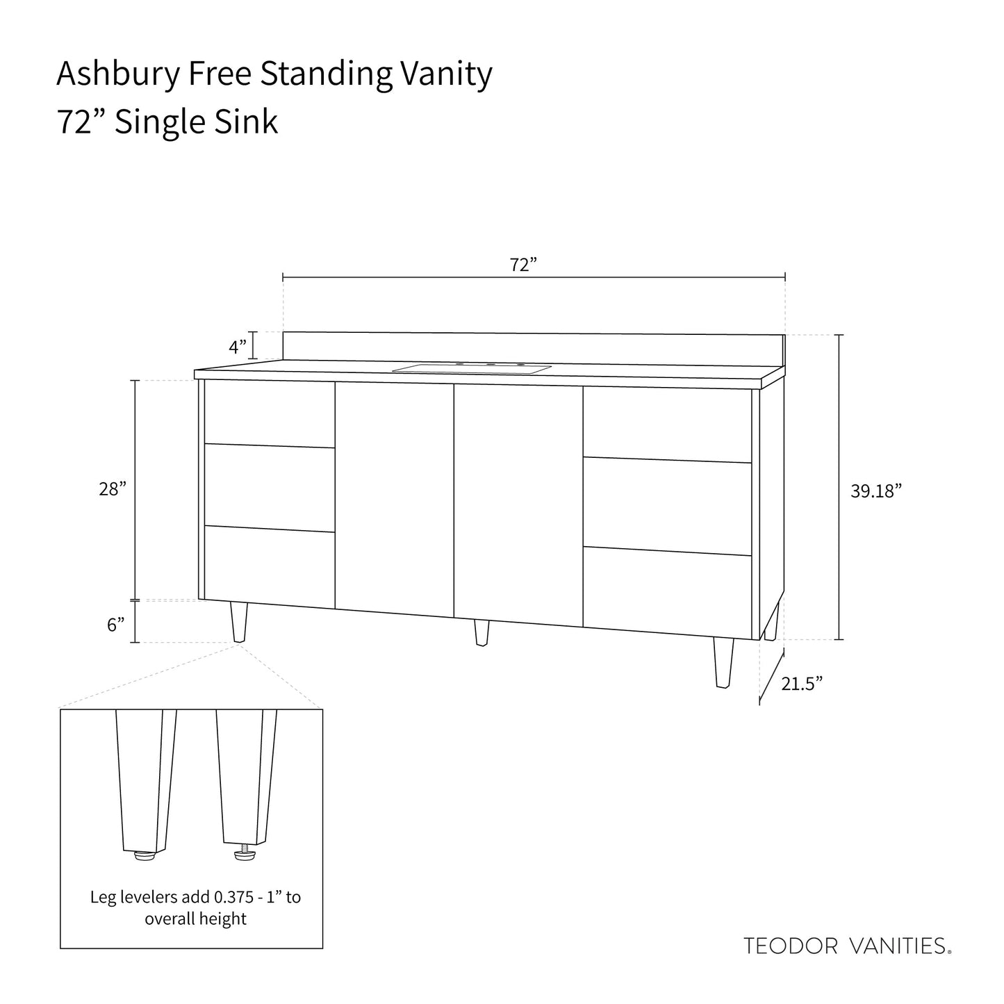 
                  
                    Ashbury SLIM 72" Natural White Oak Bathroom Vanity Teodor Bathroom Vanity United States
                  
                