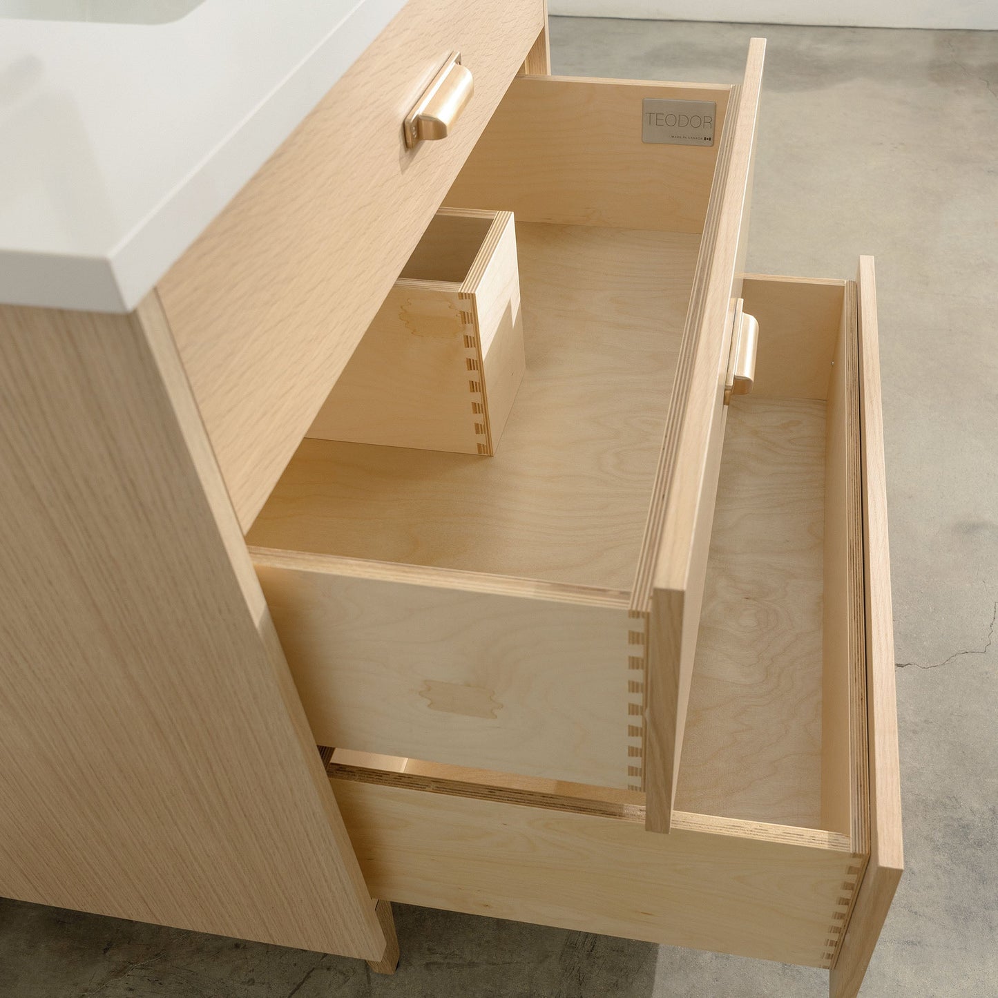 
                  
                    Ashbury SLIM 36" Natural White Oak Bathroom Vanity - All Drawers Teodor Bathroom Vanity United States
                  
                