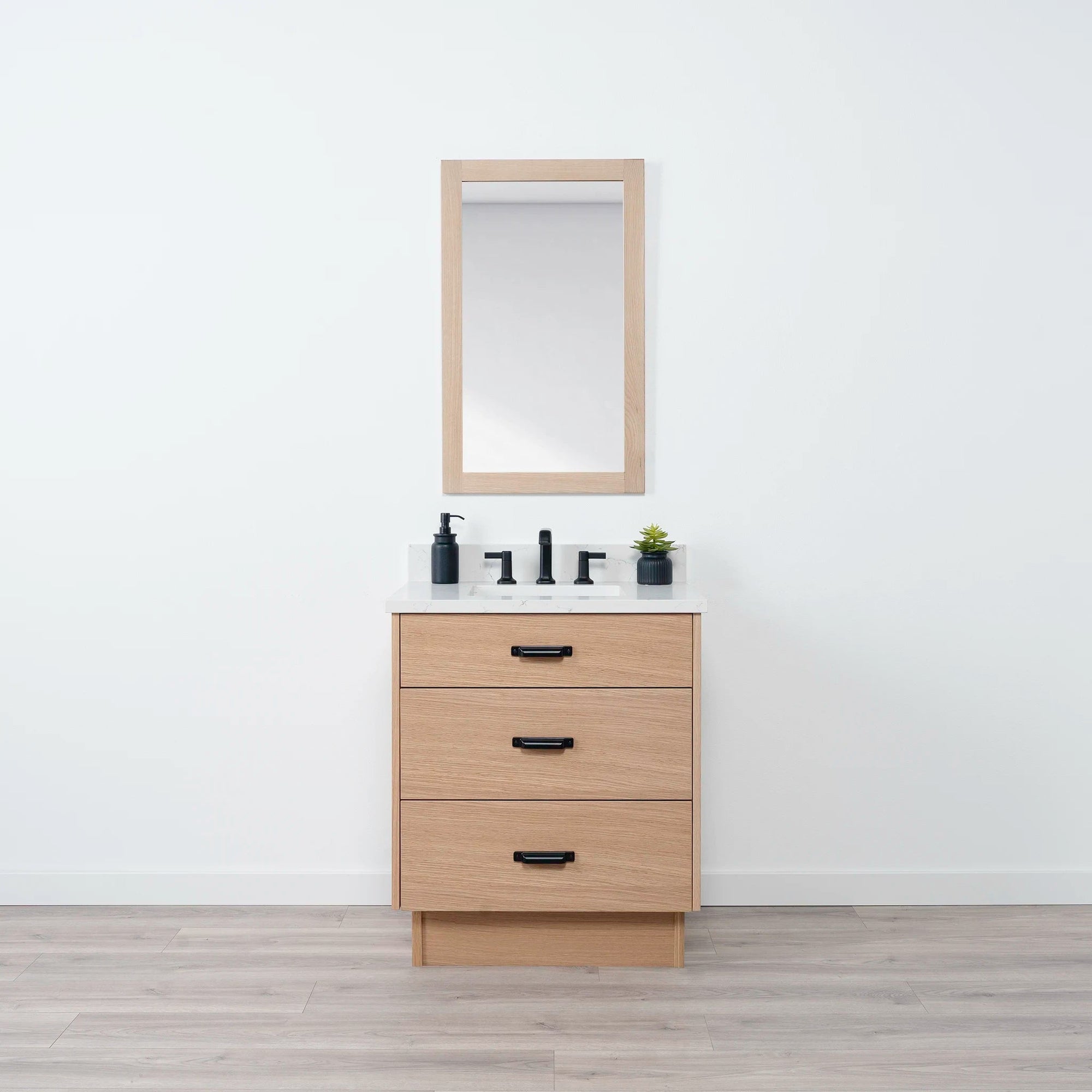 Ashbury SLIM 30" Natural White Oak Bathroom Vanity - All Drawers Teodor Bathroom Vanity United States