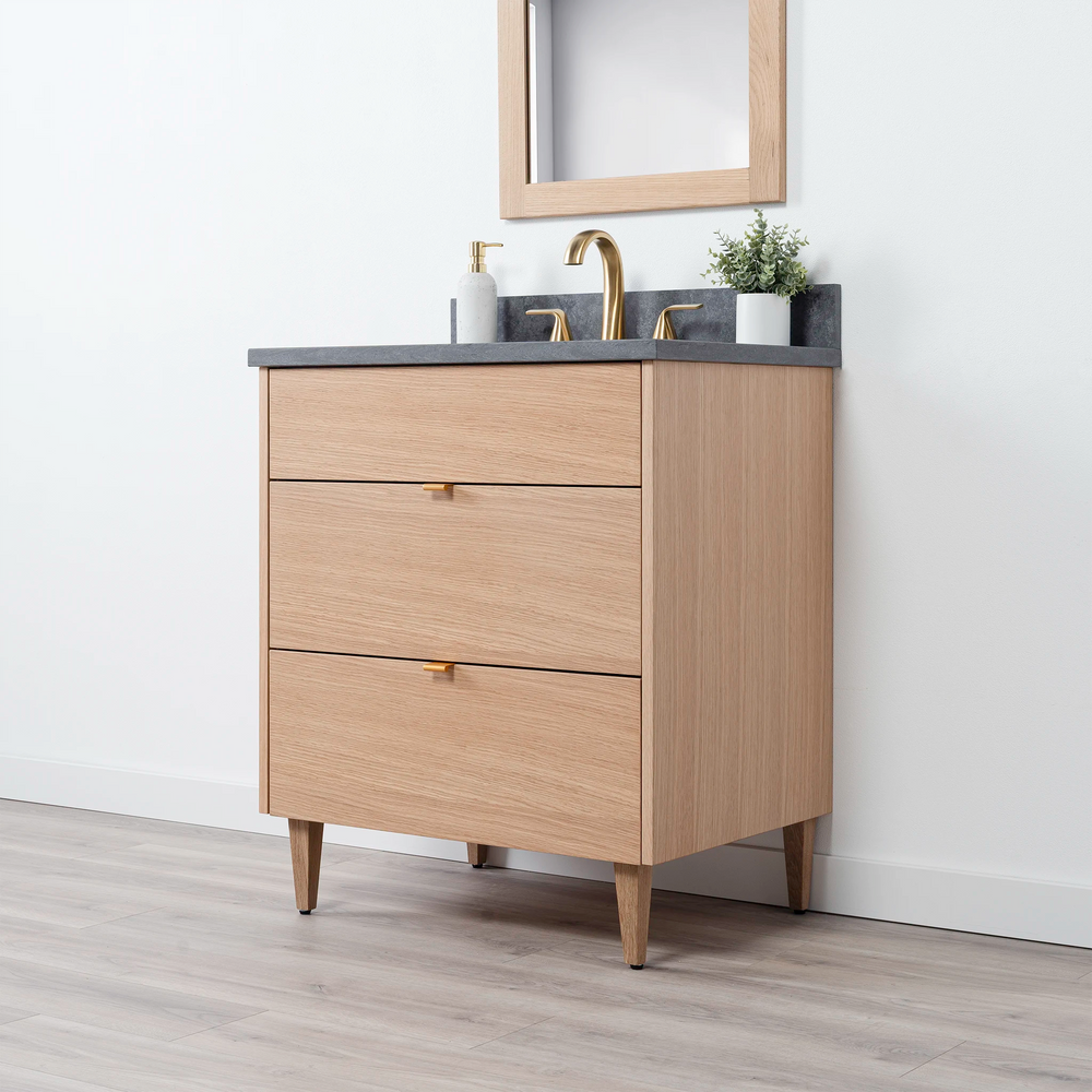 
                  
                    Ashbury 30" Natural White Oak Bathroom Vanity - All Drawers
                  
                