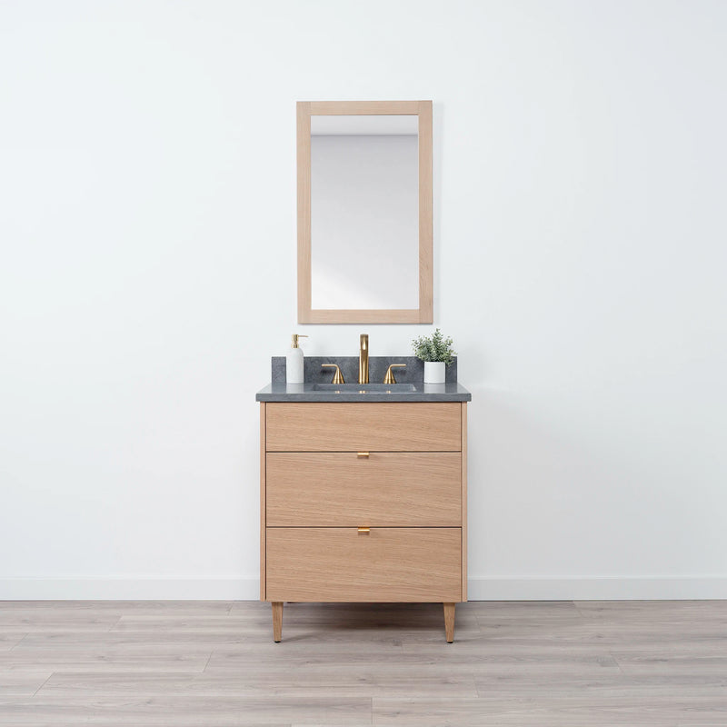 Ashbury 30" Natural White Oak Bathroom Vanity