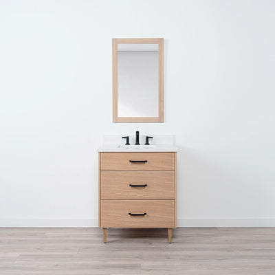 Ashbury 30" Natural White Oak Bathroom Vanity