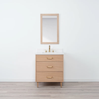 Ashbury 30" Natural White Oak Bathroom Vanity