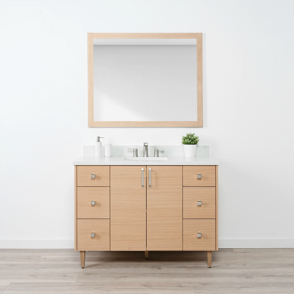 White Oak Vanities (24”-72”) | Solid Wood Bathroom Vanity – Ships Free ...