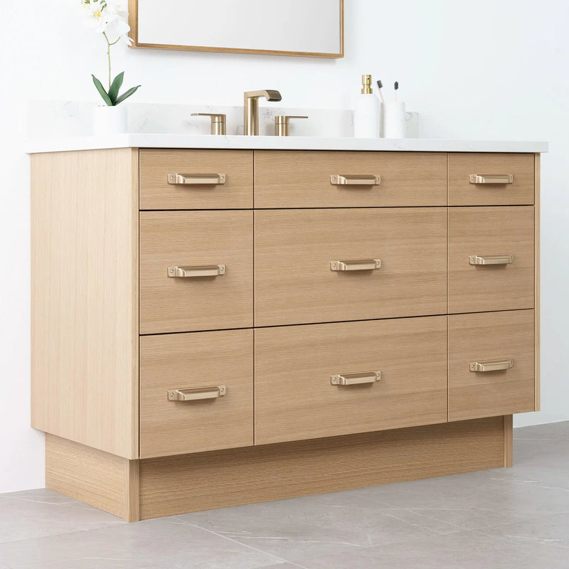 Asher 48" Natural White Oak Bathroom Vanity