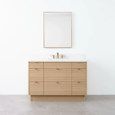 Asher 48" Natural White Oak Bathroom Vanity