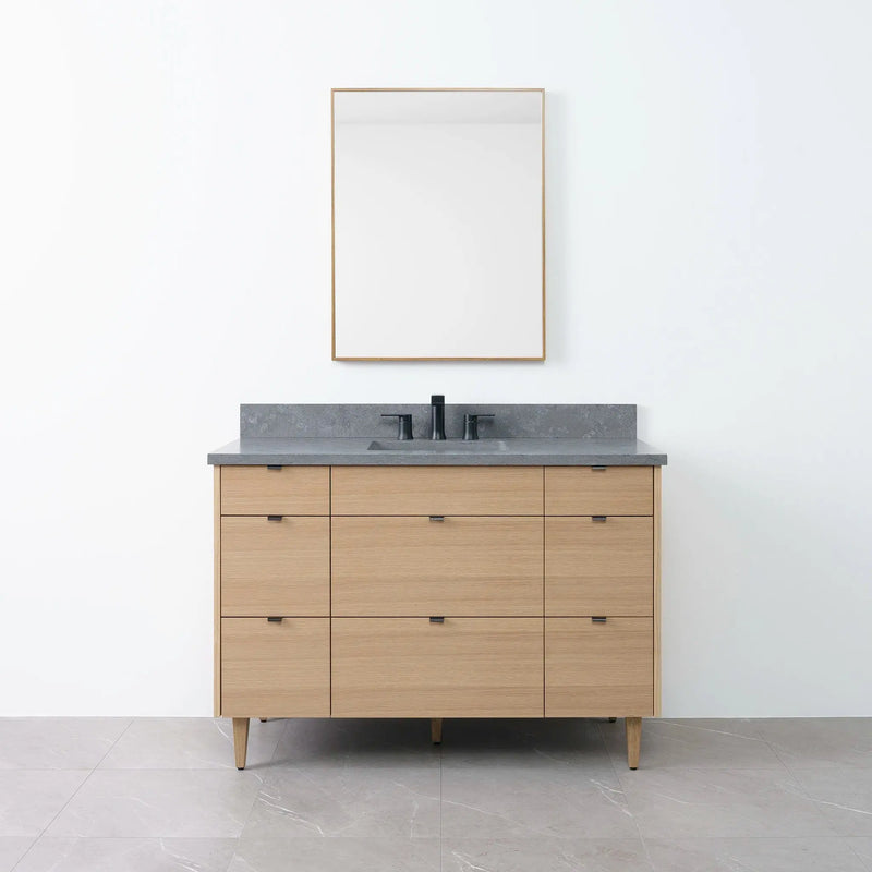 Asher 48" Natural White Oak Bathroom Vanity