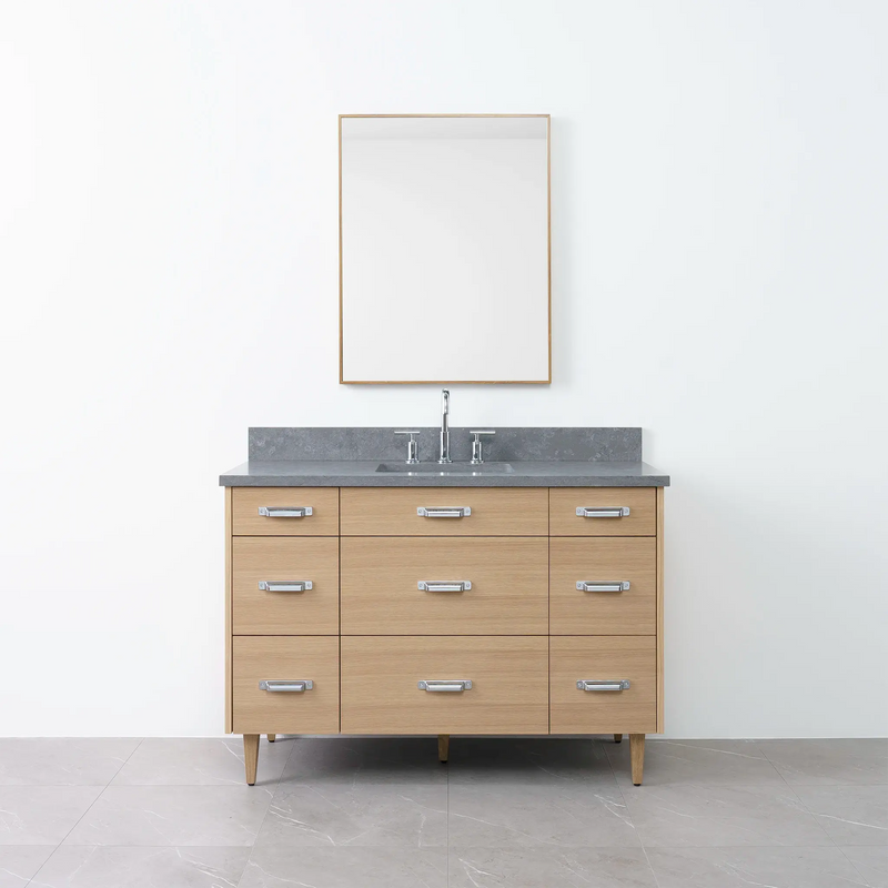 Asher 48" Natural White Oak Bathroom Vanity - Teodor Vanities United States