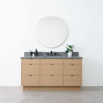 Asher 60" Natural White Oak Bathroom Vanity - Teodor Vanities United States