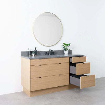 Asher 60" Natural White Oak Bathroom Vanity - Teodor Vanities United States