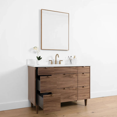 Asher SLIM 48" American Black Walnut Bathroom Vanity