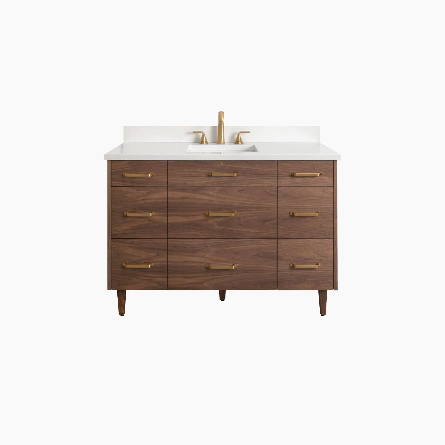 
                  
                    Asher SLIM Stainless 48" American Black Walnut Bathroom Vanity Teodor Bathroom Vanity United States
                  
                