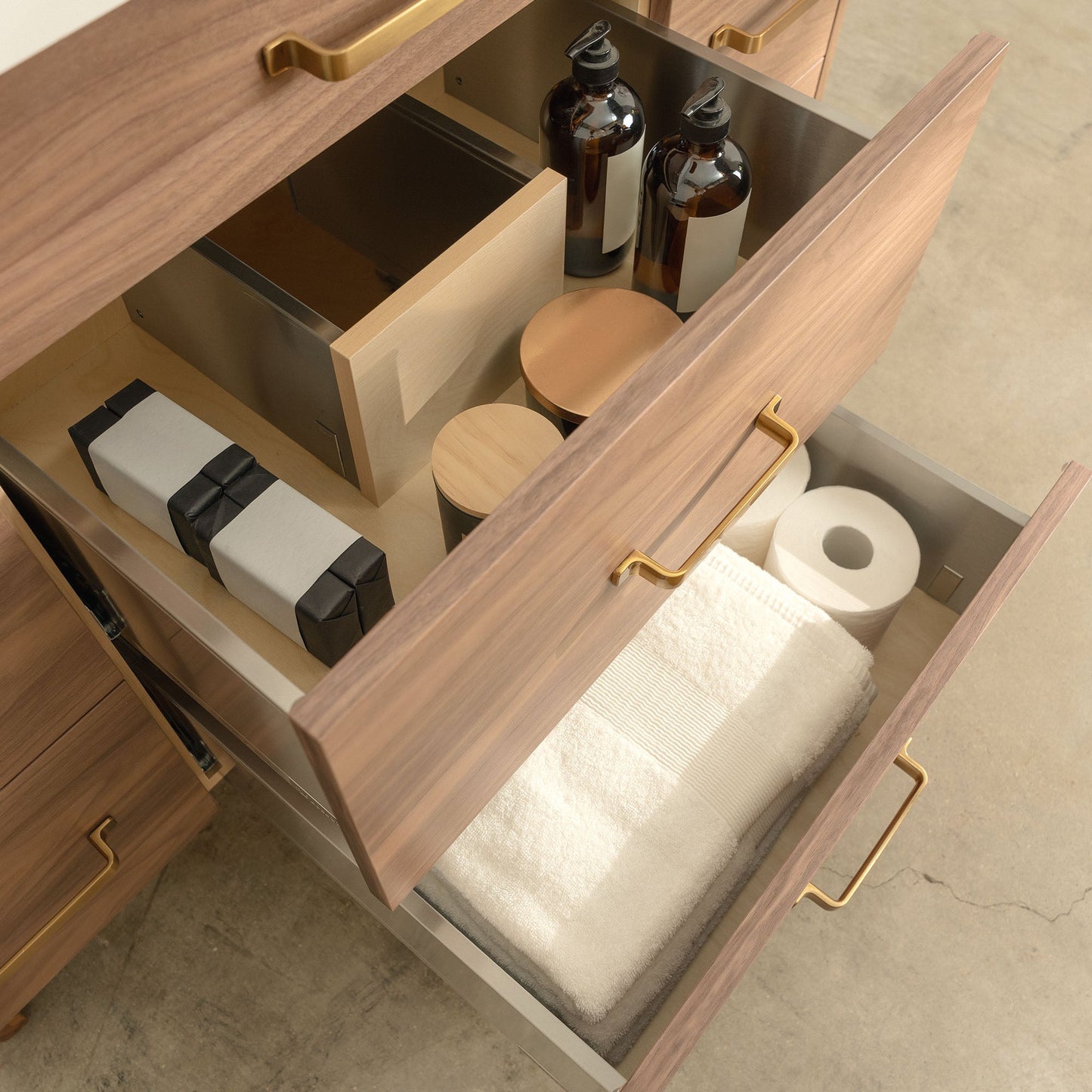 
                  
                    Asher SLIM Stainless 48" American Black Walnut Bathroom Vanity Teodor Bathroom Vanity United States
                  
                